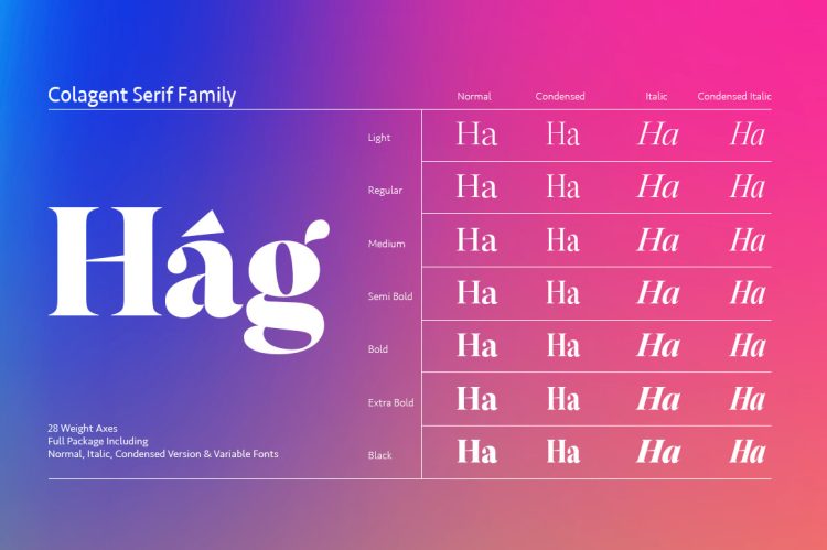 font family colagent