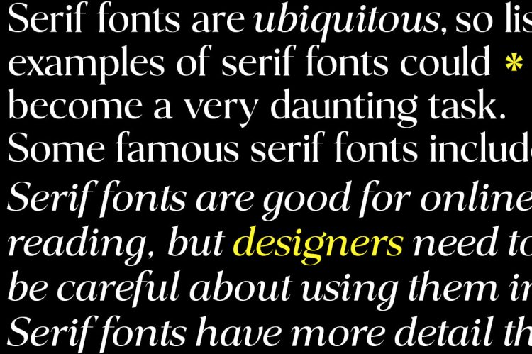 Serif Font Family