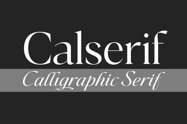 calligraphic serif