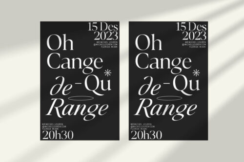 calligraphic serif