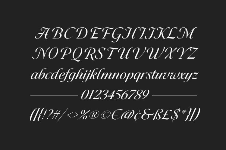 calligraphic serif