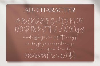 serif script font