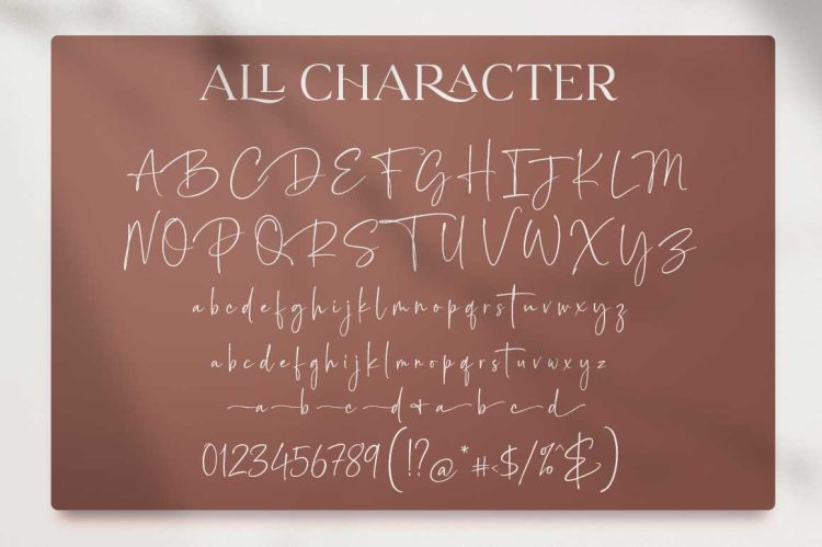 serif script font